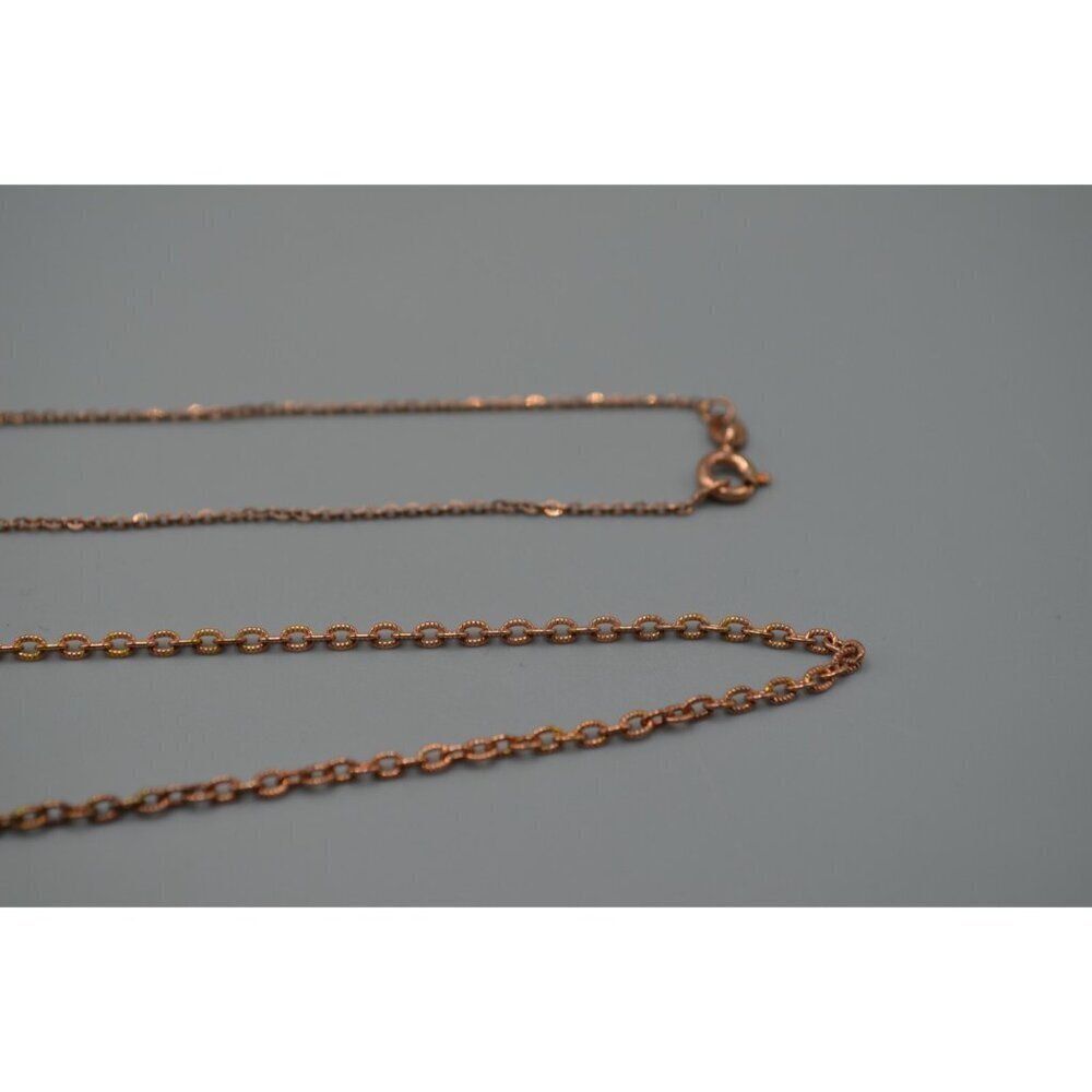 Sterling Silver Chain Necklace Set Heart Cut Stone Accent 925 9" Rose Gold Plate - Picture 6 of 13